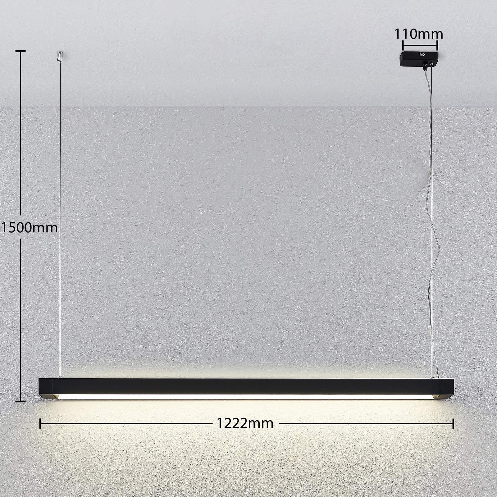 Cuna Pendant L122 Black - Arcchio