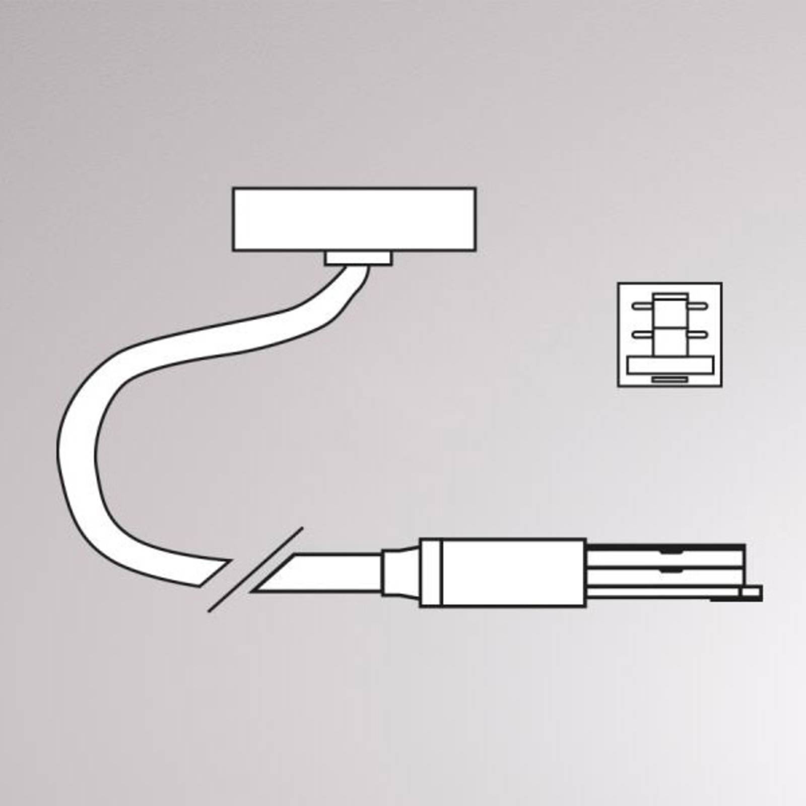 Molto Luce Alimentation d’extrémité Volare 2 m rosace alu