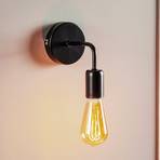 Mantis wall light in black, 1-bulb