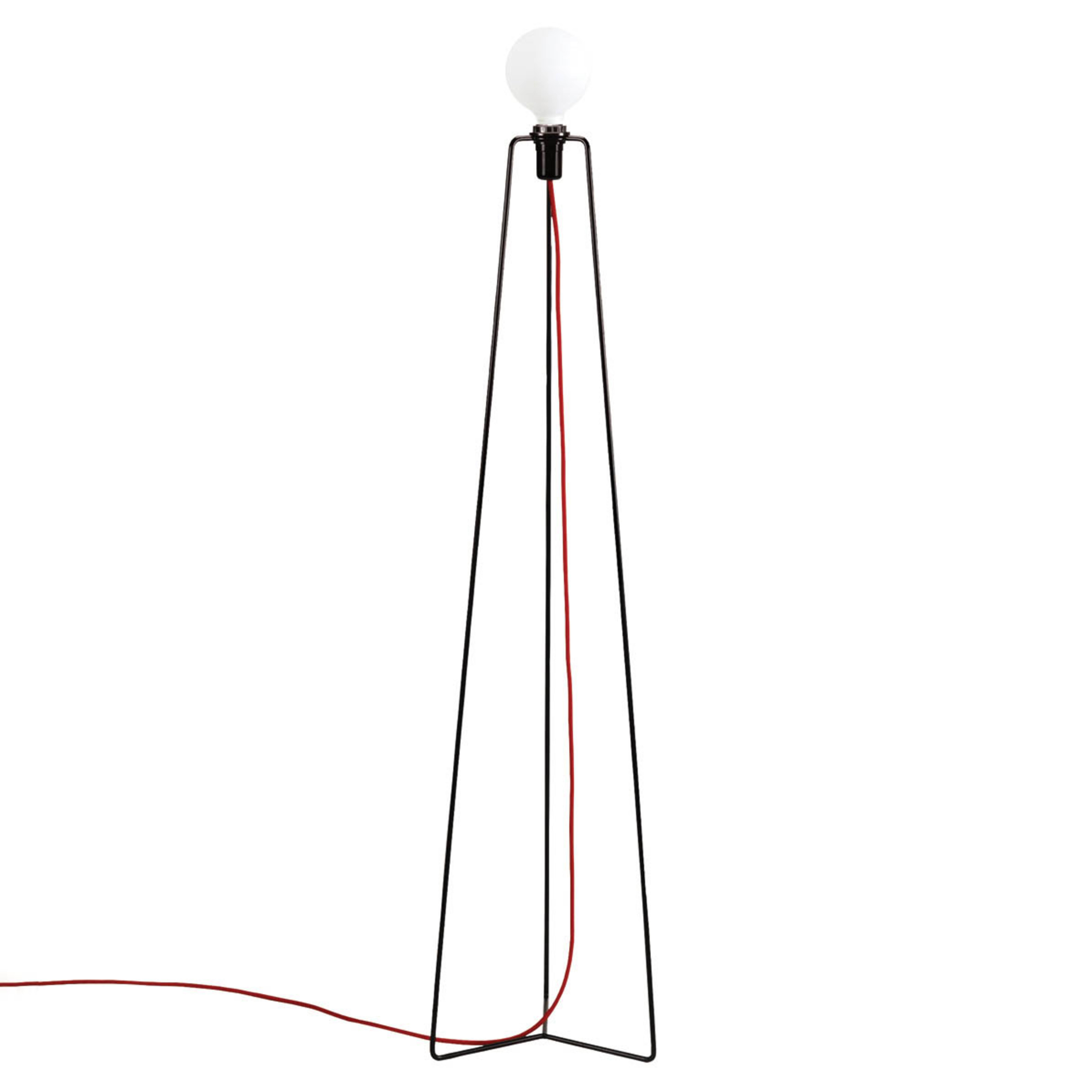 GRUPA Model M3 lámpara de pie LED negro cable rojo