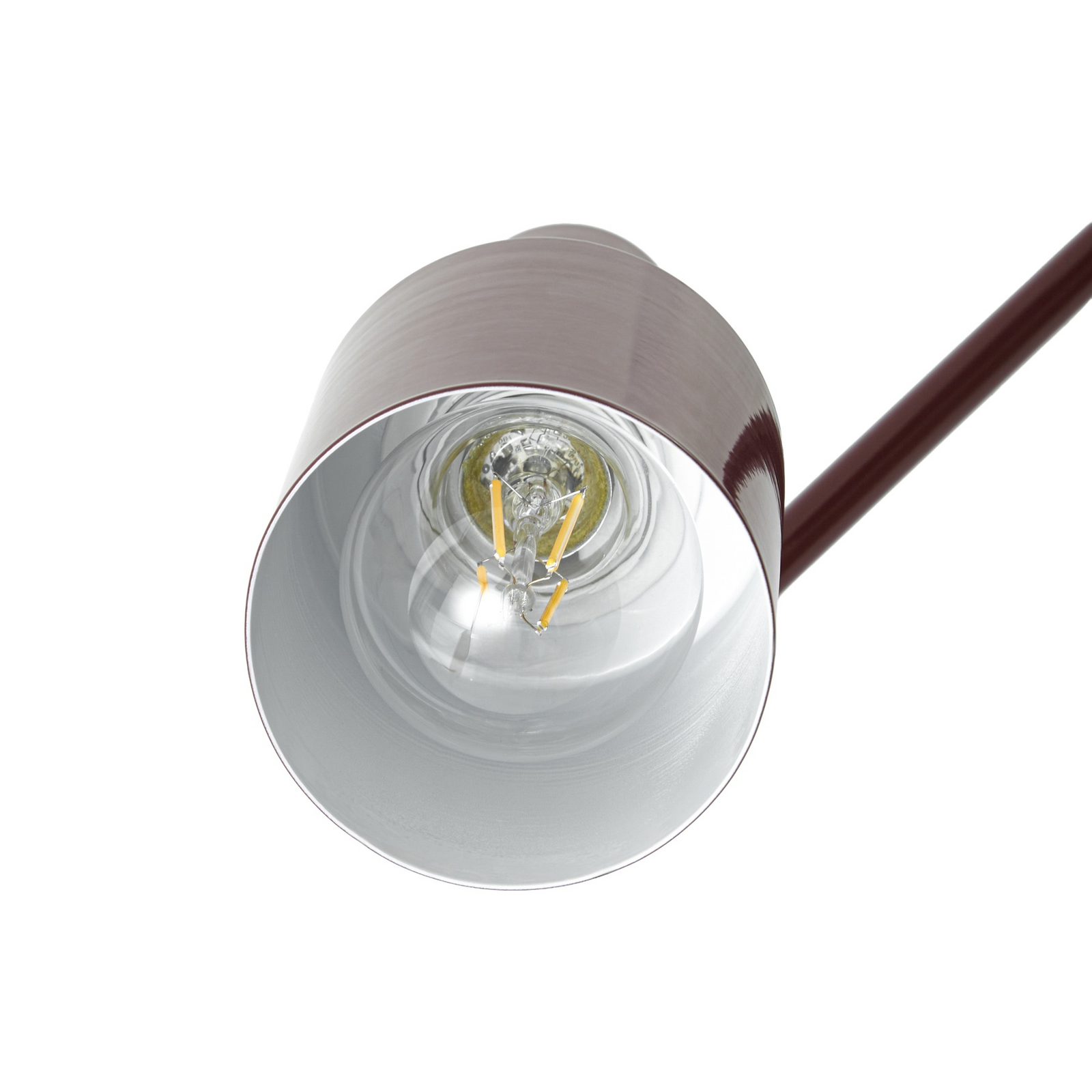 Spot pour plafond Lindby Ovelia, rouge foncé, 80 cm, à 4 lampes, E27