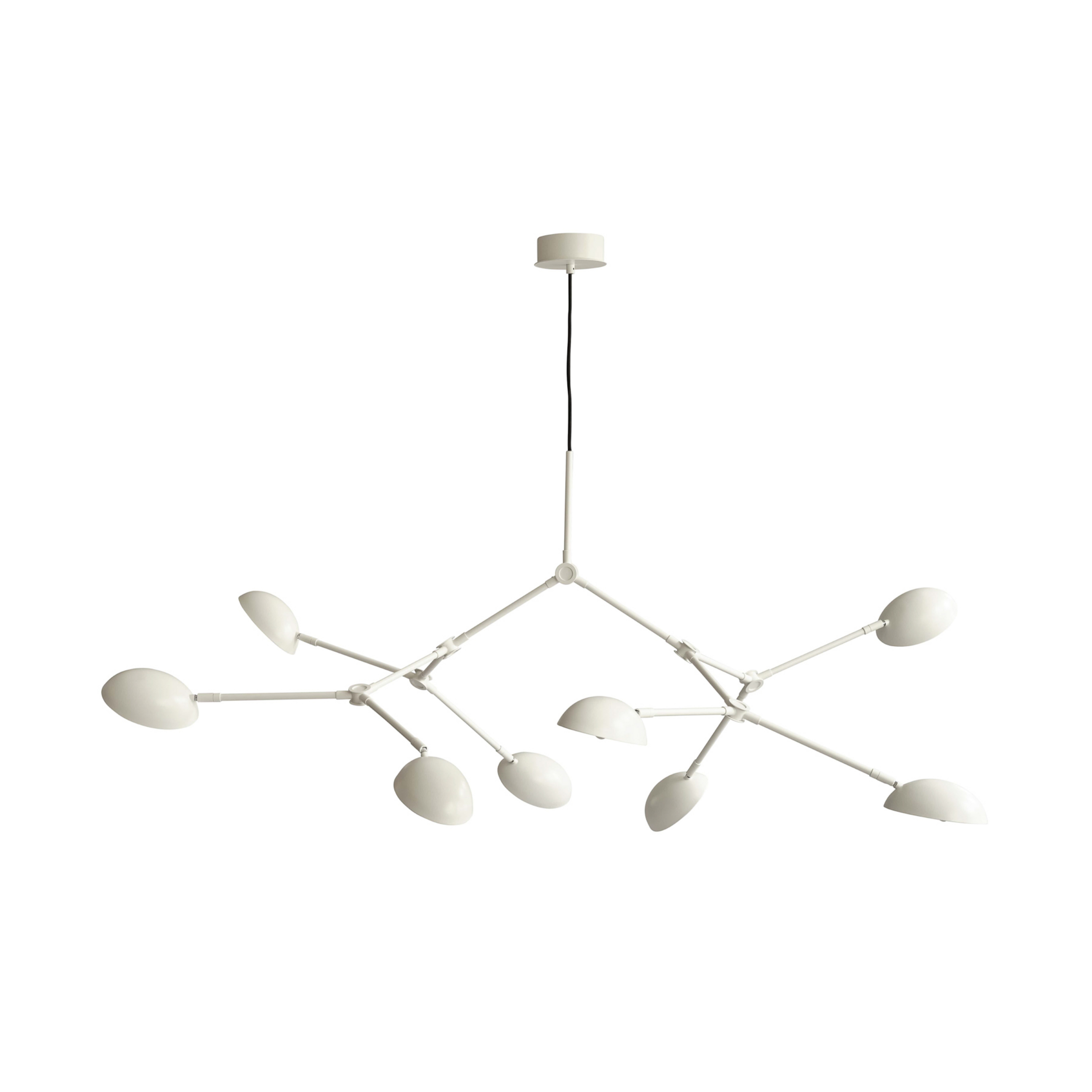 Drop chandelier, white, 85 cm, 8-bulb - 101 Copenhagen