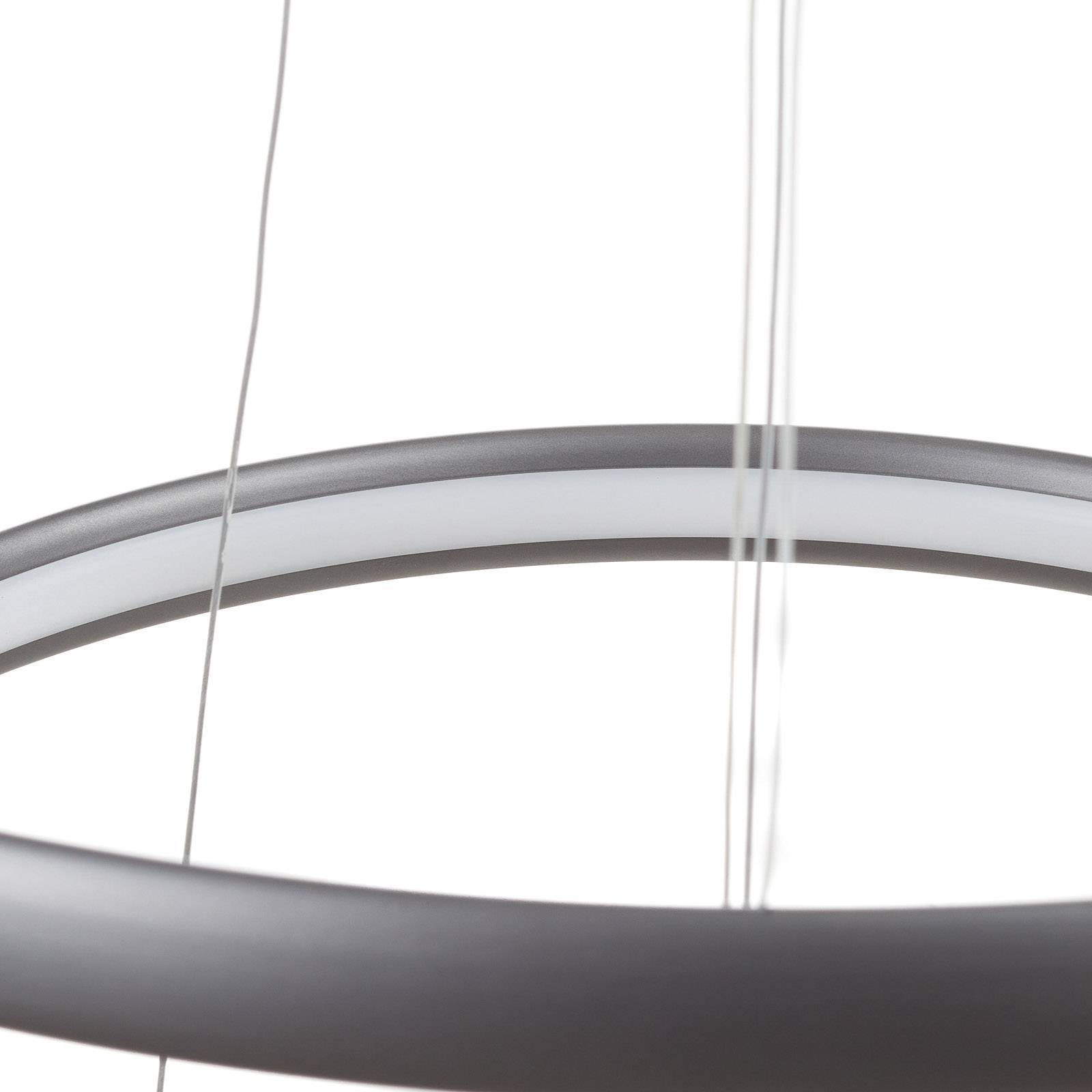 Lampa wisząca LED Trinity z aluminium, srebrna