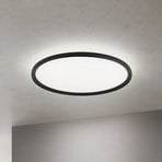 Candeeiro de teto LED Kant, Ø 60 cm preta, CCT metal/plástico