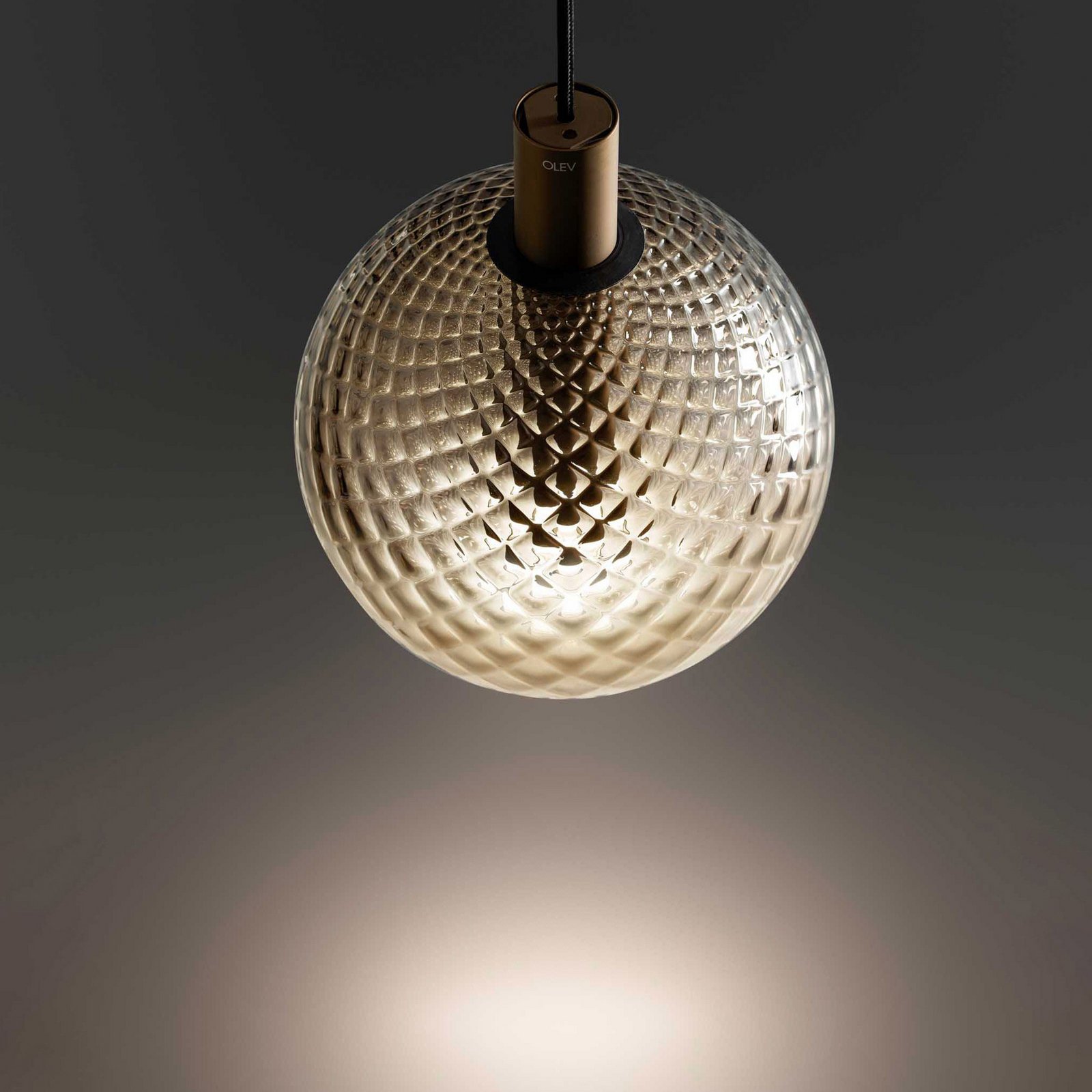 OLEV LED-Pendel BEAM STICK NUANCE BALLOTON braun Ø 20 cm 927
