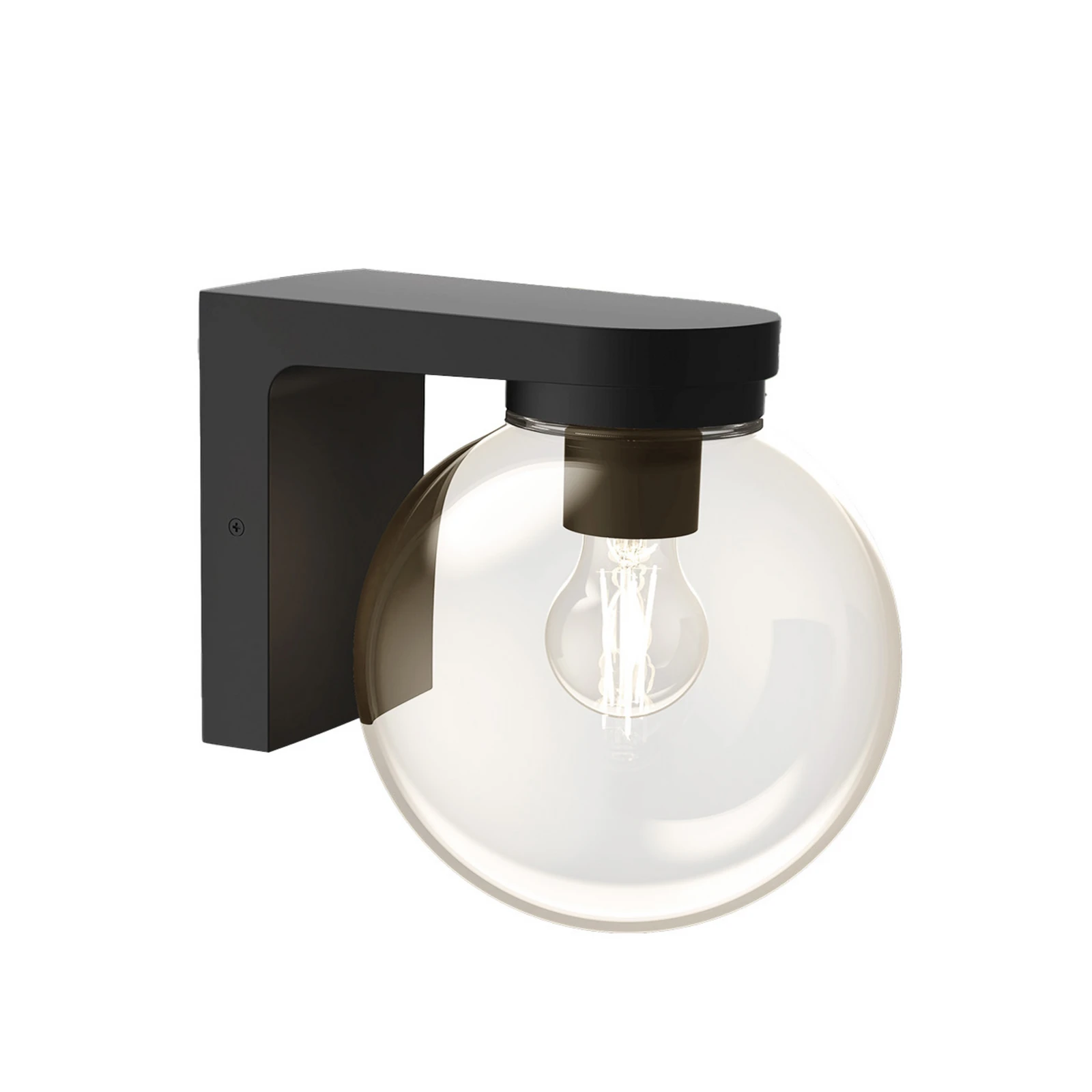 Philips Ulio outdoor wall light, black, metal, IP44, E27