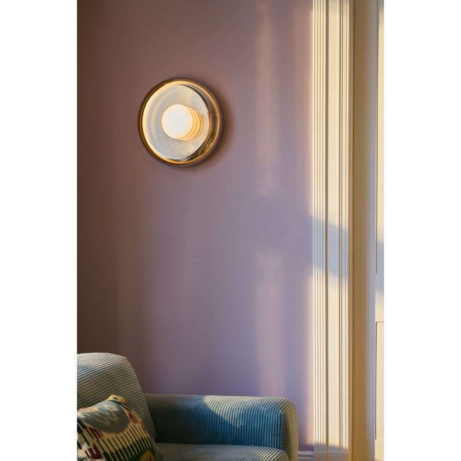 DESIGN BY US -seinävalaisin Endless, kromi, IP54, peililasi