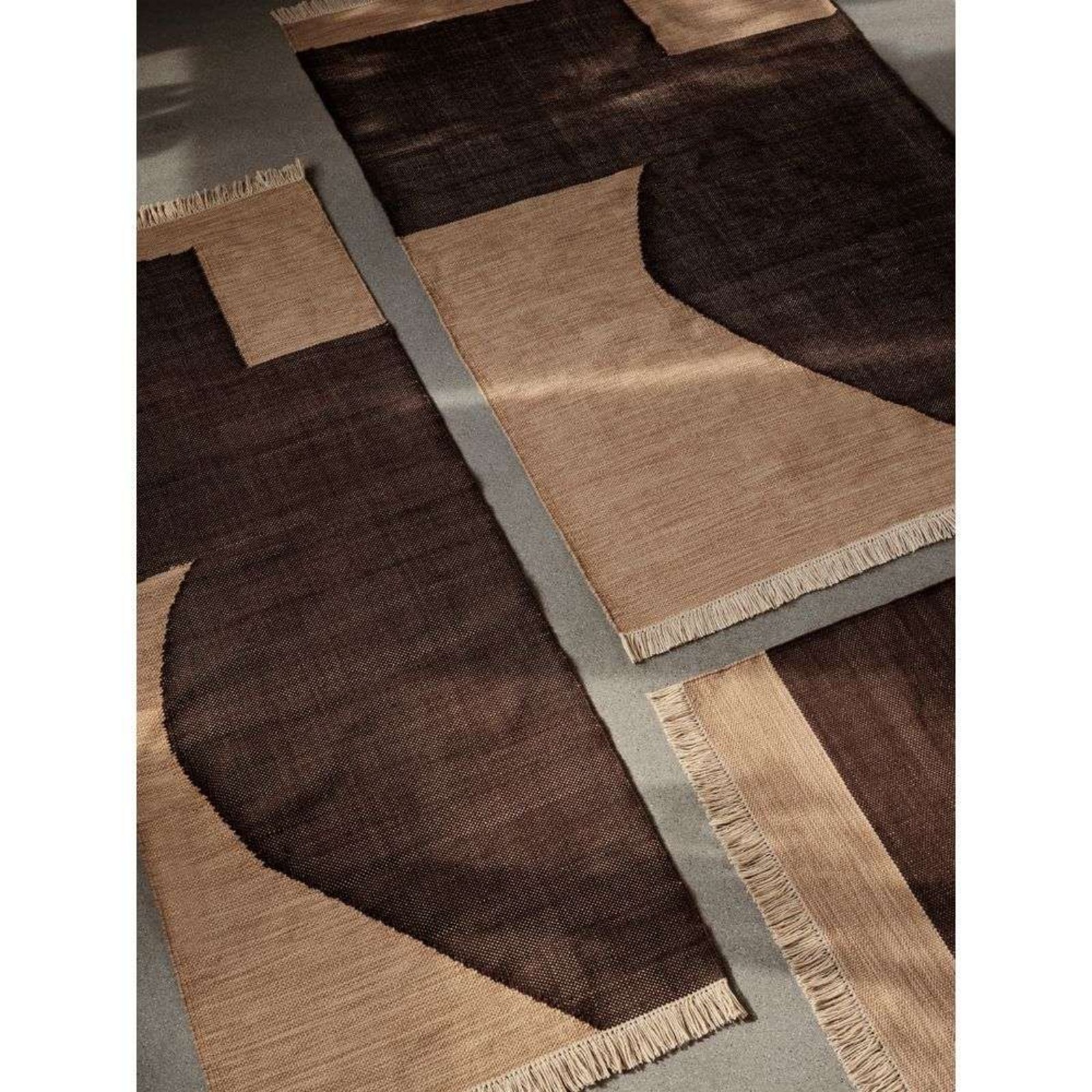 Forene Rug 80x140 Tan/Chocolate - ferm LIVING