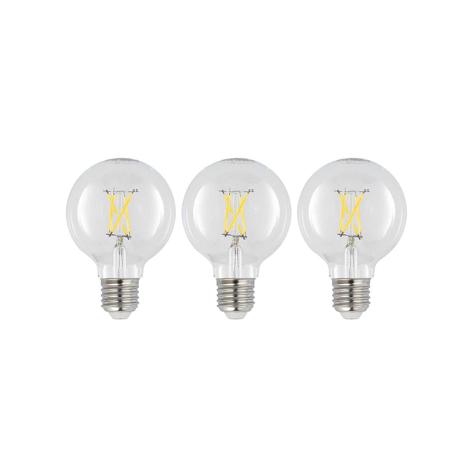 LED E27 4W G80 2.700K Filament dimmbar klar 3er