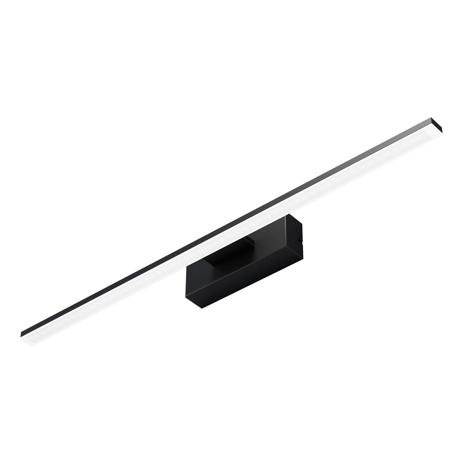 Euluna LED-seinävalaisin Miroir 60 cm musta 4 000 K - moderni lamppu Kylpyhuone musta, kuultovalkoinen
