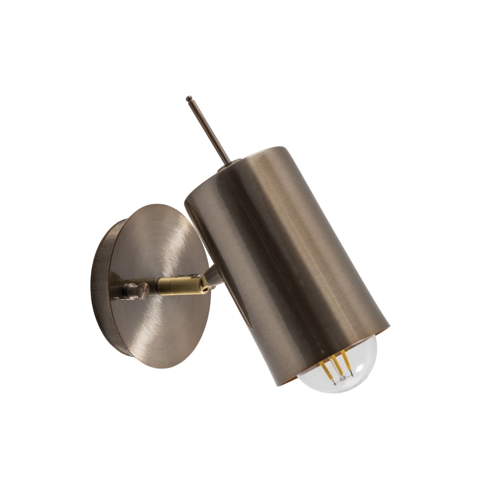 Стена лампа Kem, месинг, метал, височина 23 cm, E27 Стена лампа Kem, месинг, метал, височина 23 cm, E27