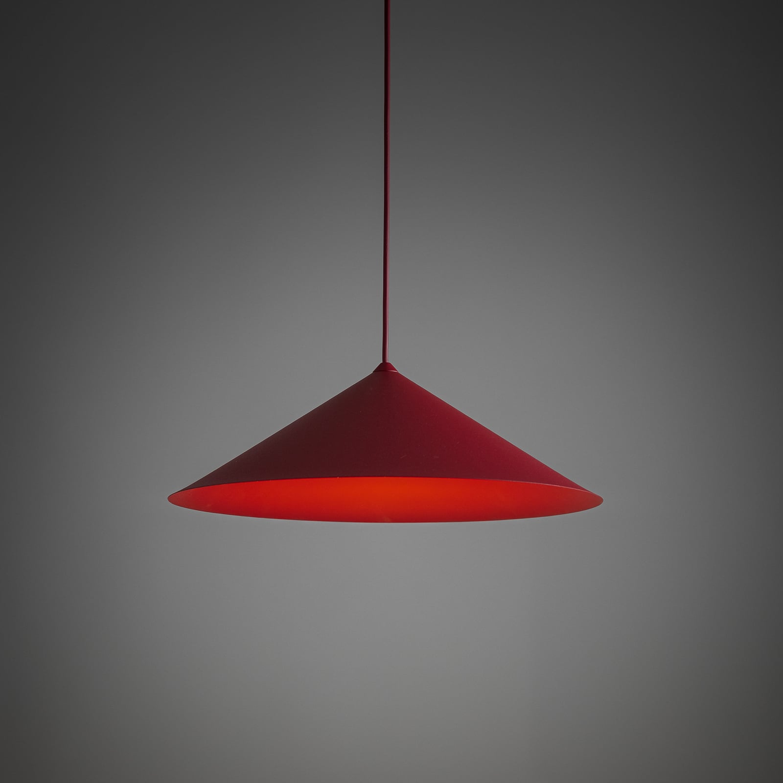 Suspension Lume L, bordeaux, métal, Ø 40 cm, GX53