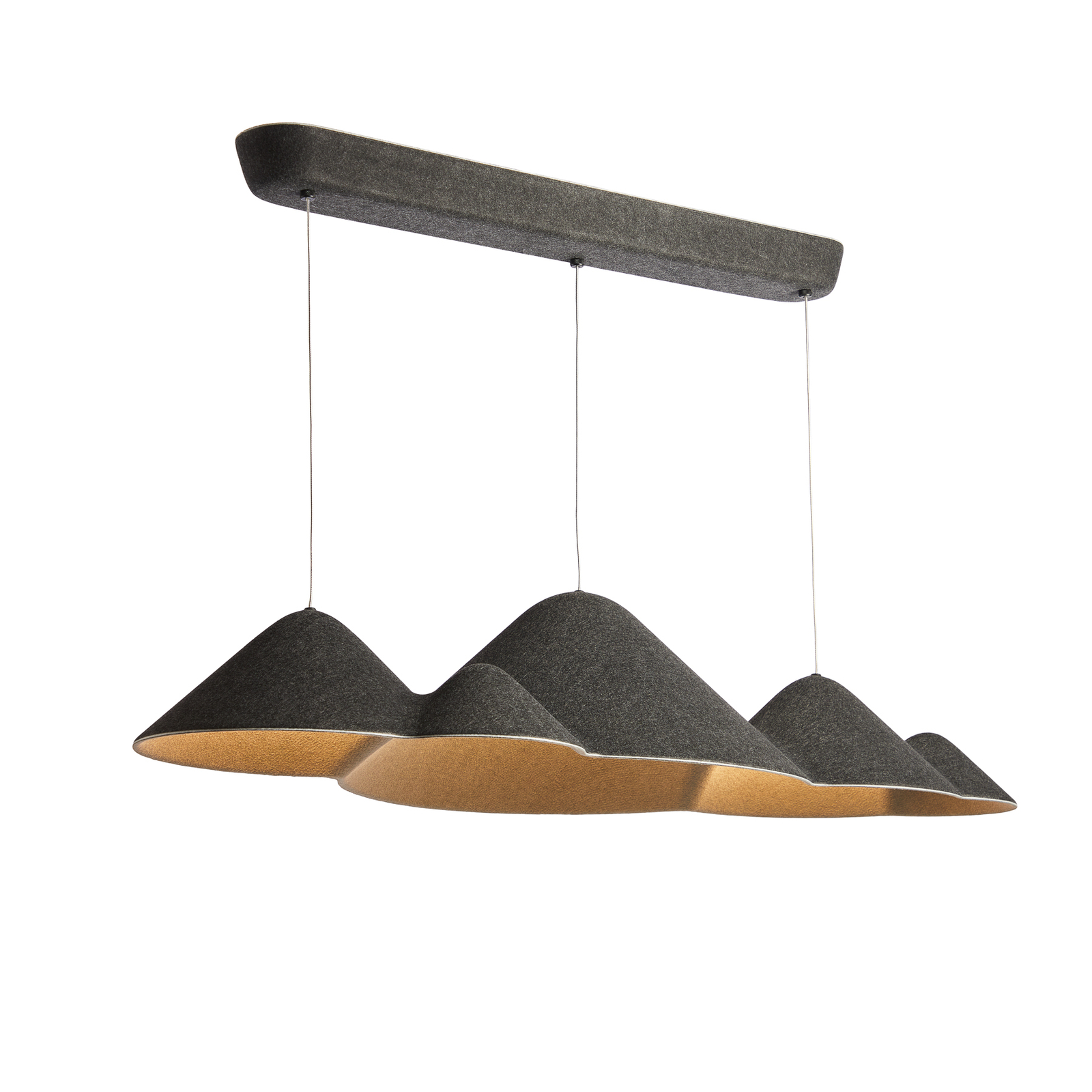 LOOM DESIGN Suspension LED Panorama noir/gris feutre 106 cm