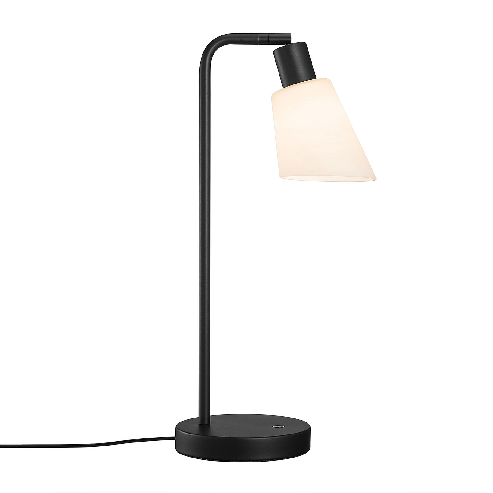 Nordlux Tischleuchte Molli, Höhe 46cm, schwarz, Glas/Metall