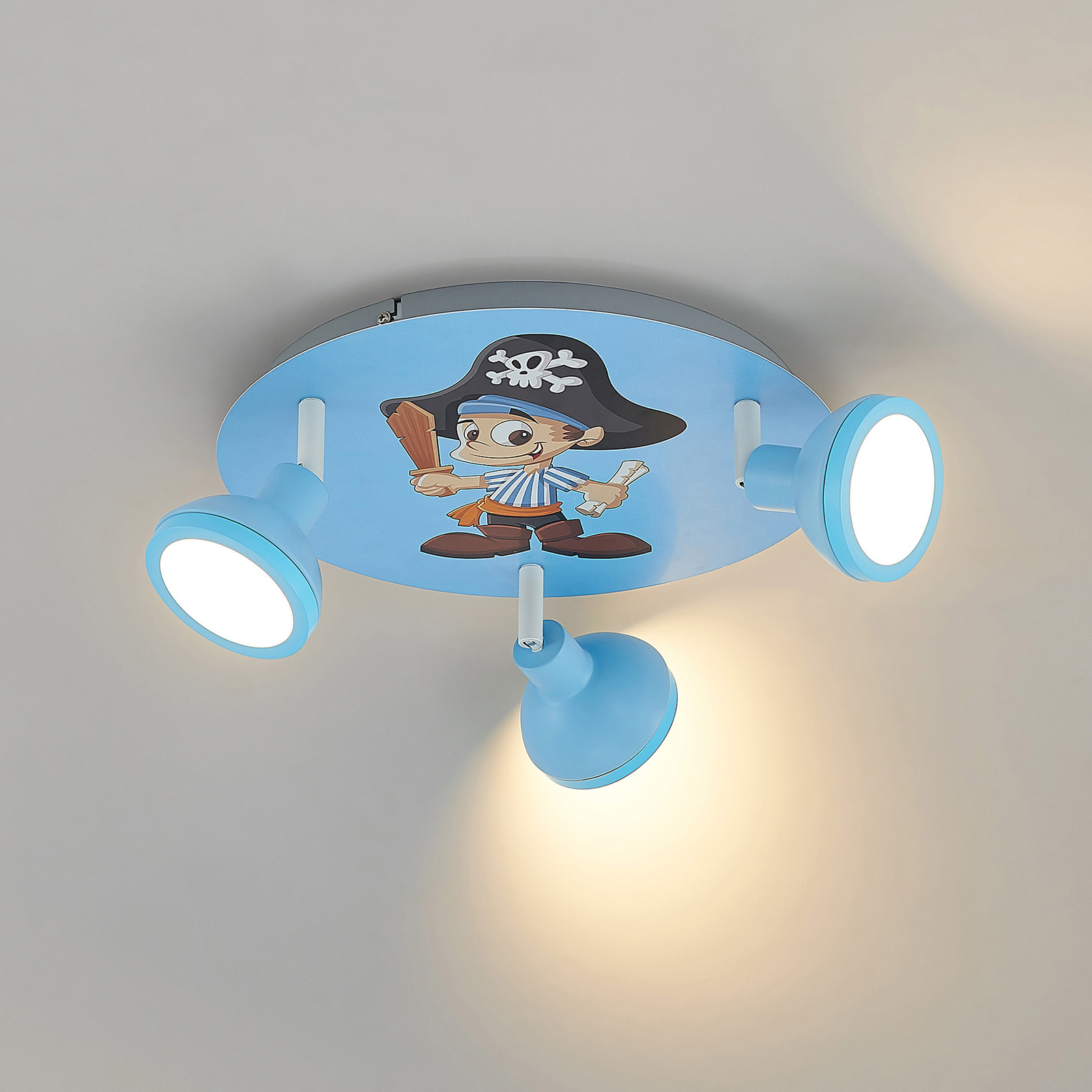 Lindby Roxas Kinderkamer-plafondlamp, Piraat