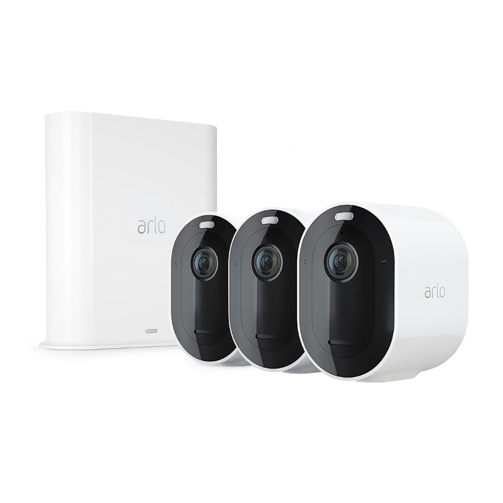 Arlo Pro 3 Sicherheitssystem mit 3 Kameras weiß