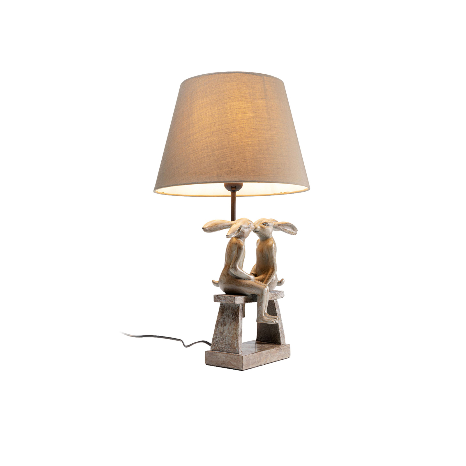 Kare Animal Bunny Love tafellamp, bruin, hoogte 53 cm