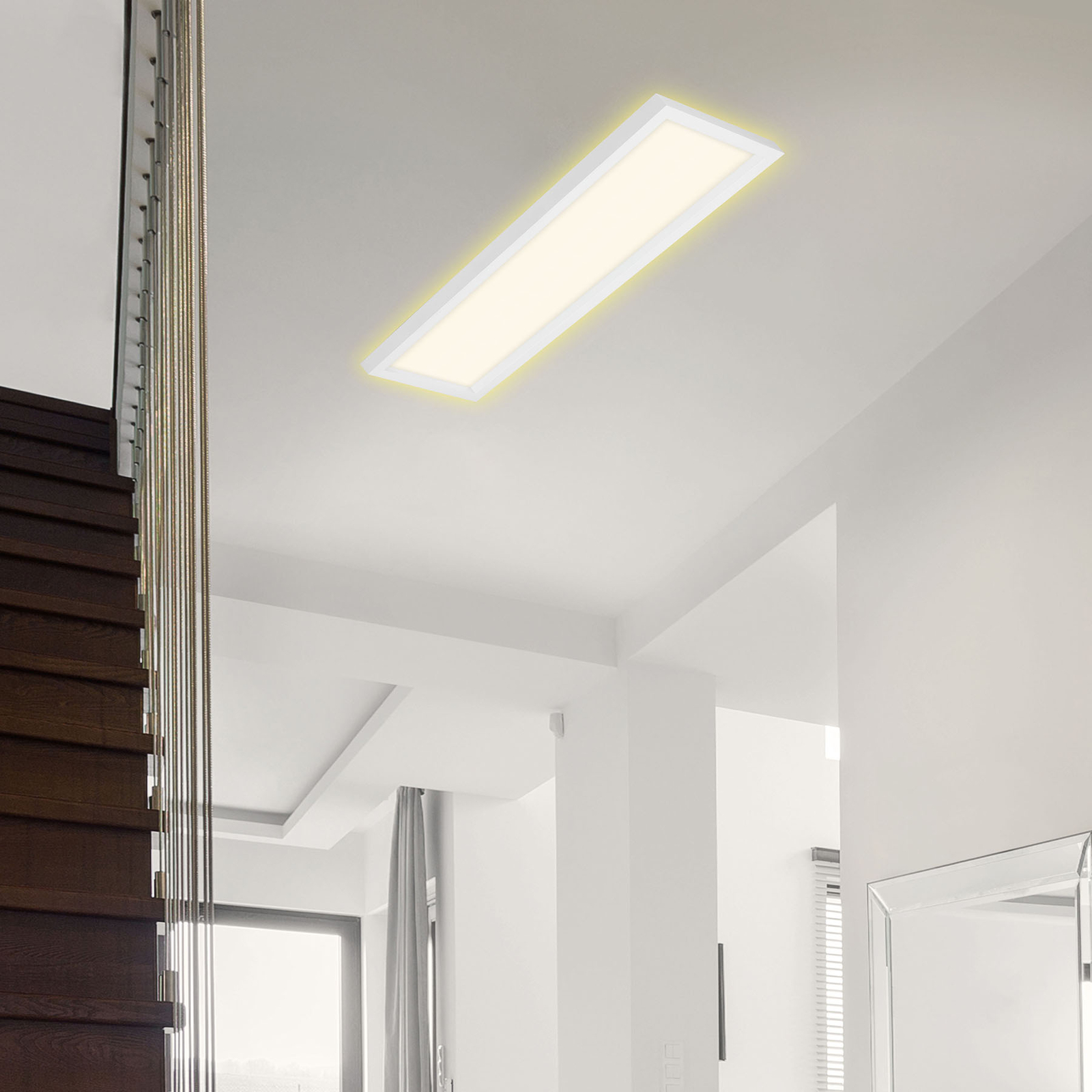 7365 LED ceiling lamp, 58 x 20 cm, white