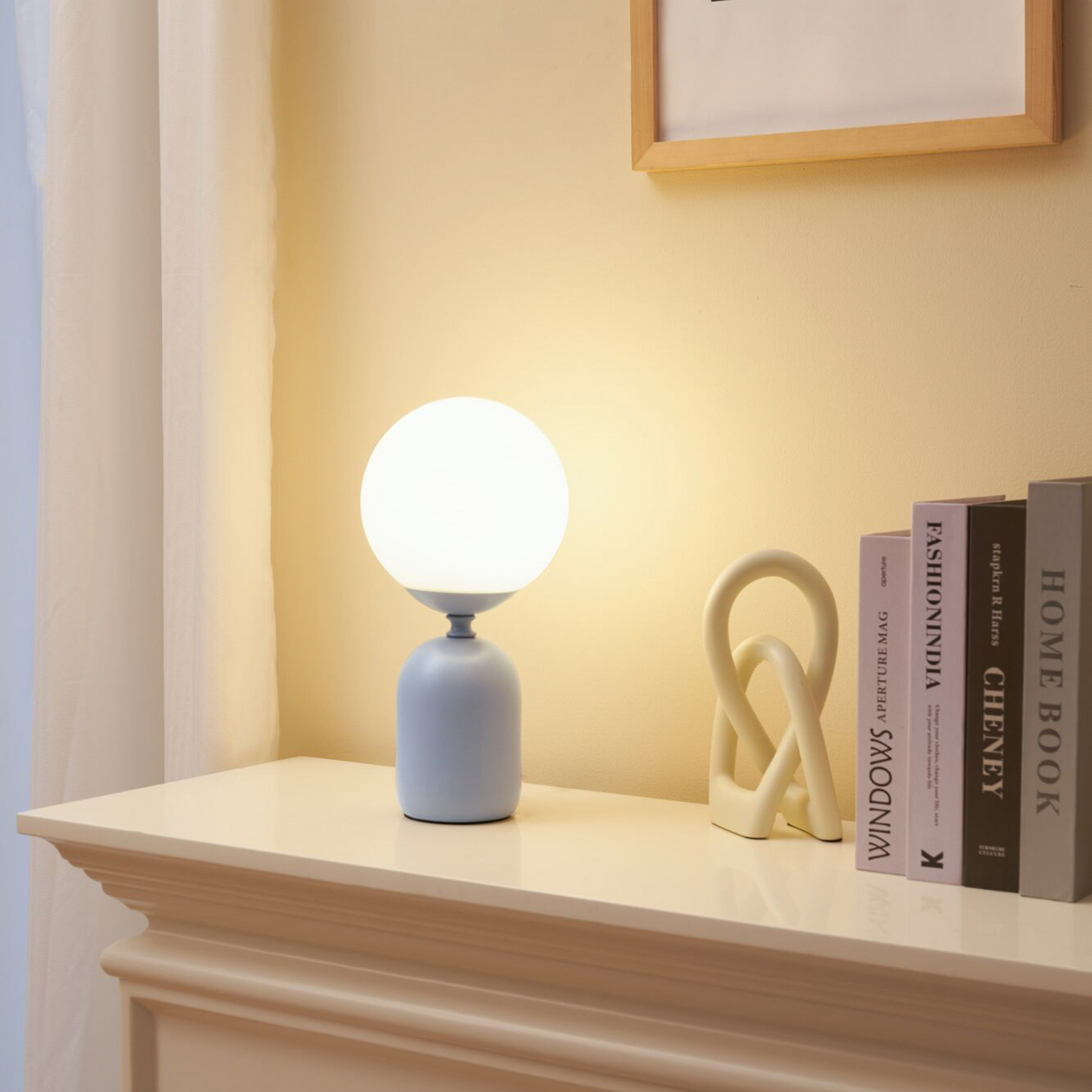 Pauleen-pöytävalaisin GLOWING CHARM, sininen, korkeus 30 cm