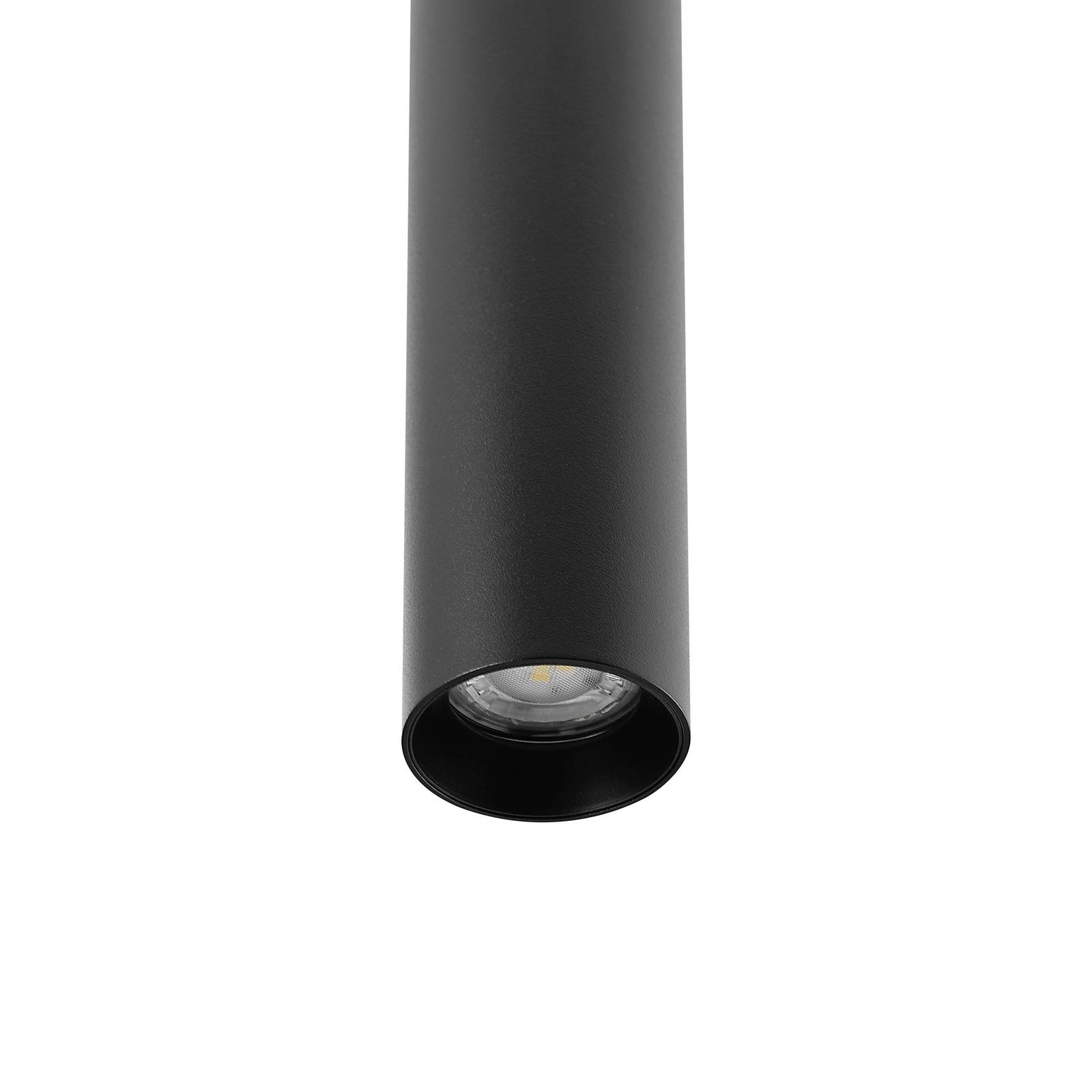 Lampa wisząca CAN, czarna, wysokość 35 cm, Ø 6 cm, metal, GU10