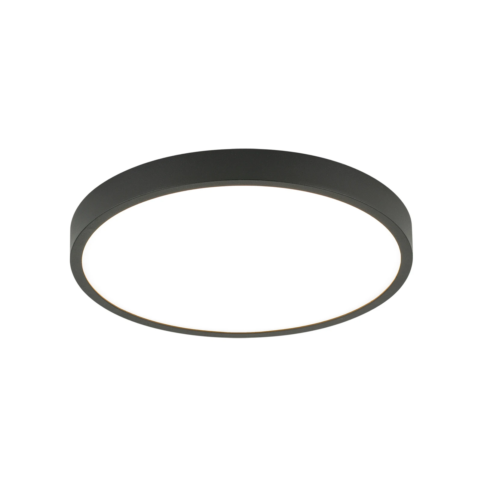 Plafoniera Bully LED nera, 3.000 K, Ø24cm