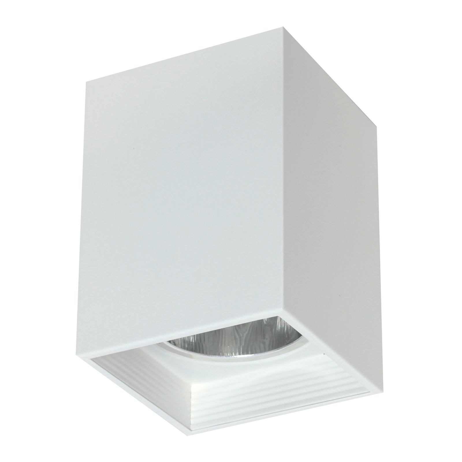 Deckenlampe Downlight square, weiß mit Reflektor