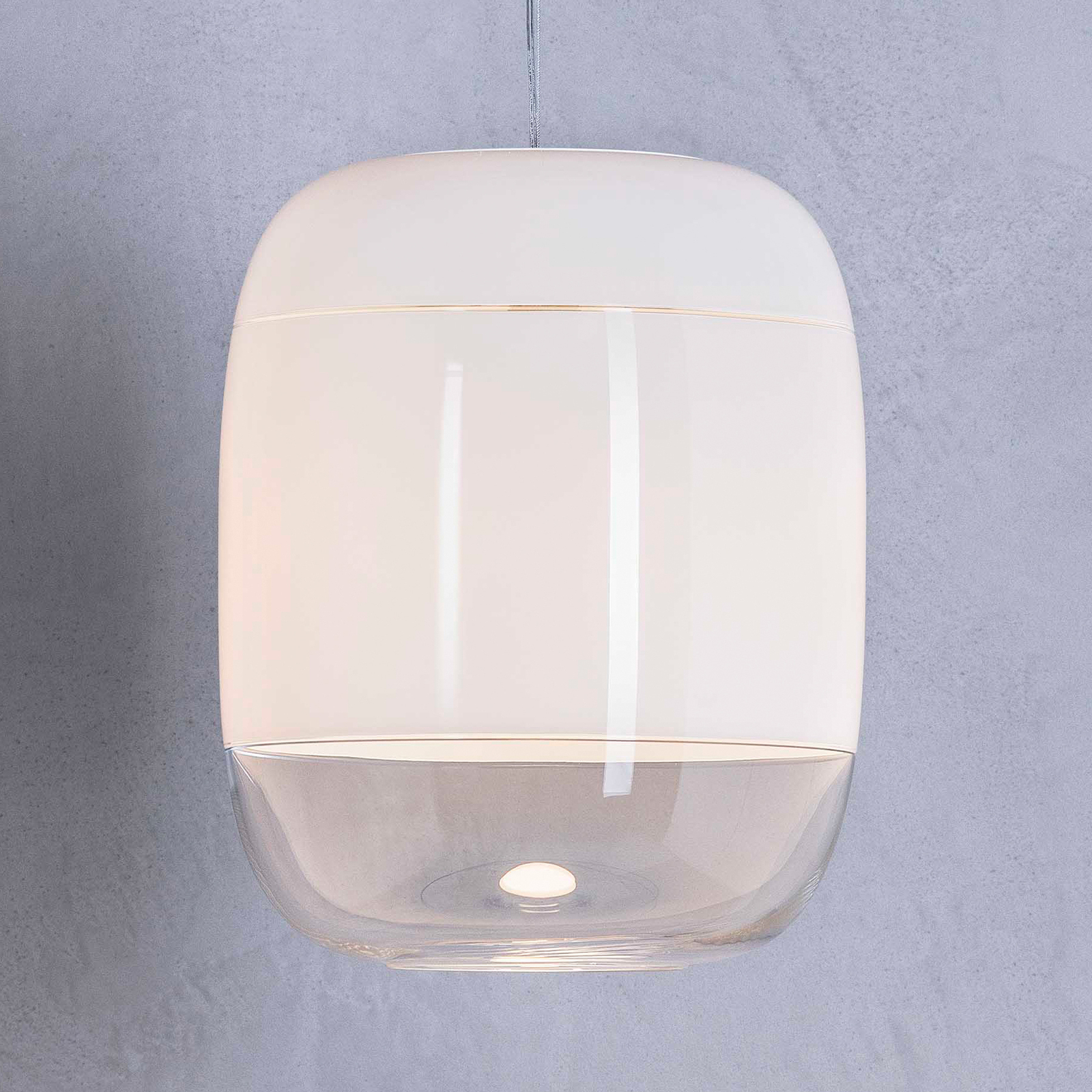 Prandina Gong S3 Hängeleuchte mit Glasschirm