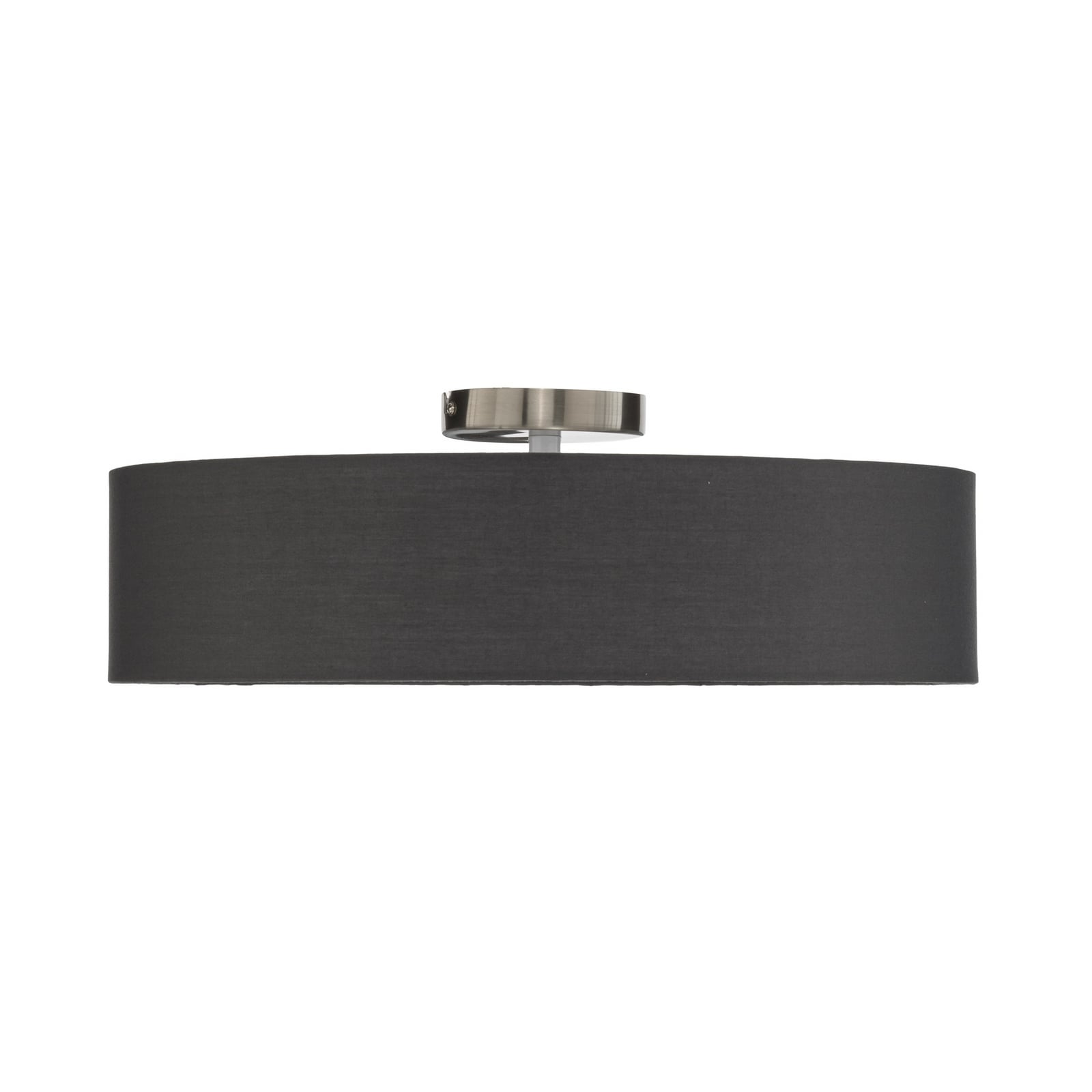 Lindby Deckenleuchte Sebatin, Ø 50 cm, grau, Stoff, E27