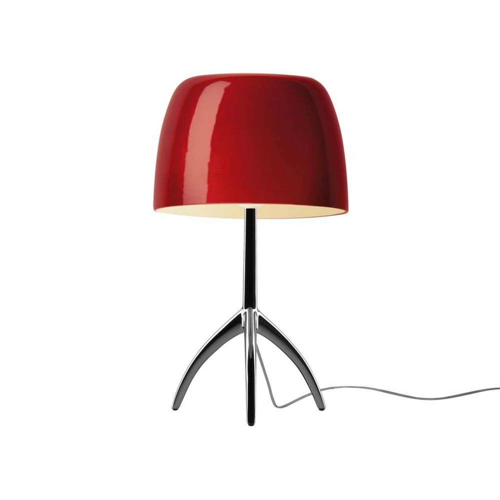 Lumiere Grande bordlampe, sort/rød, 45 cm Foscarini - Stue - Aluminium