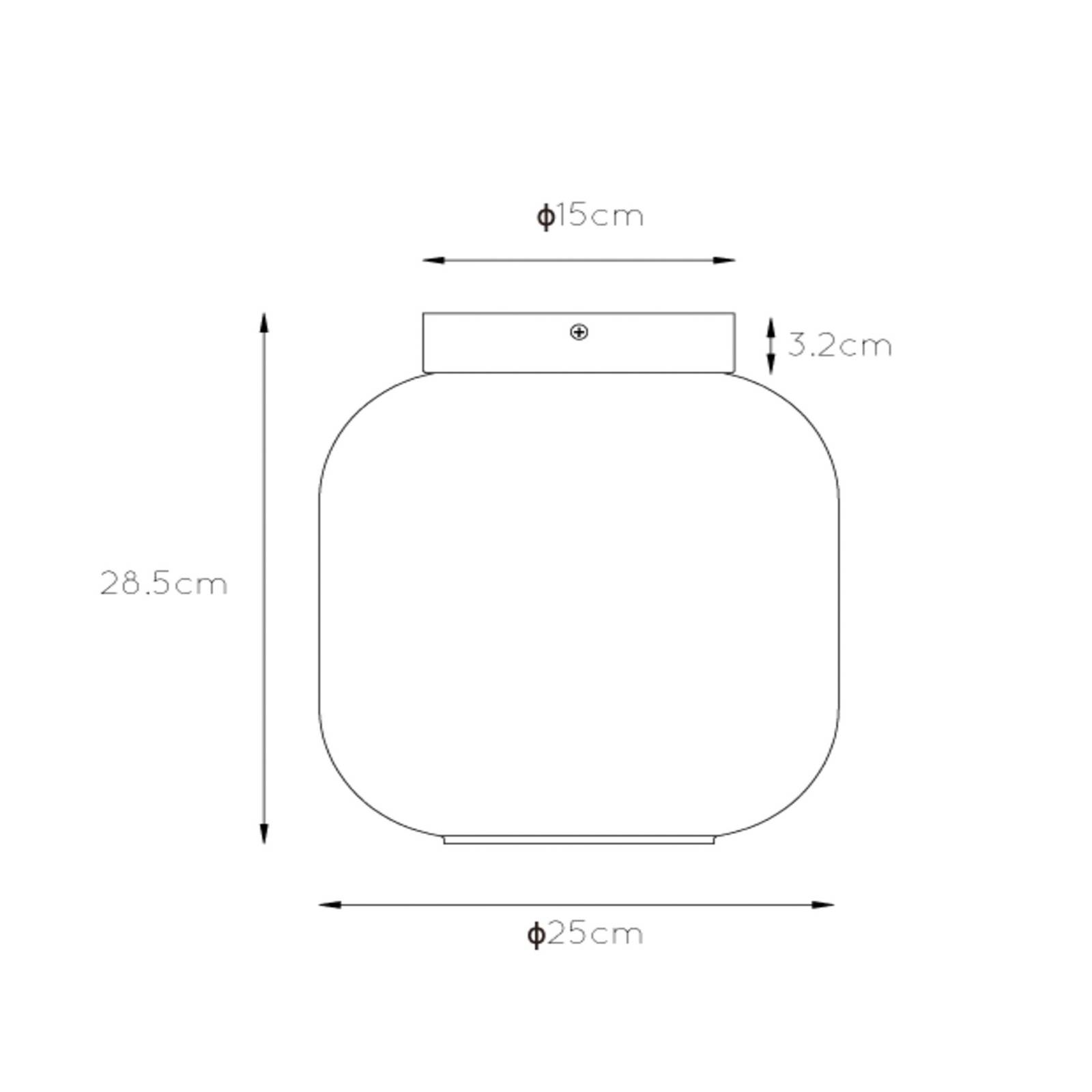 Lampa sufitowa Joanet dymione szkło, Ø 25 cm