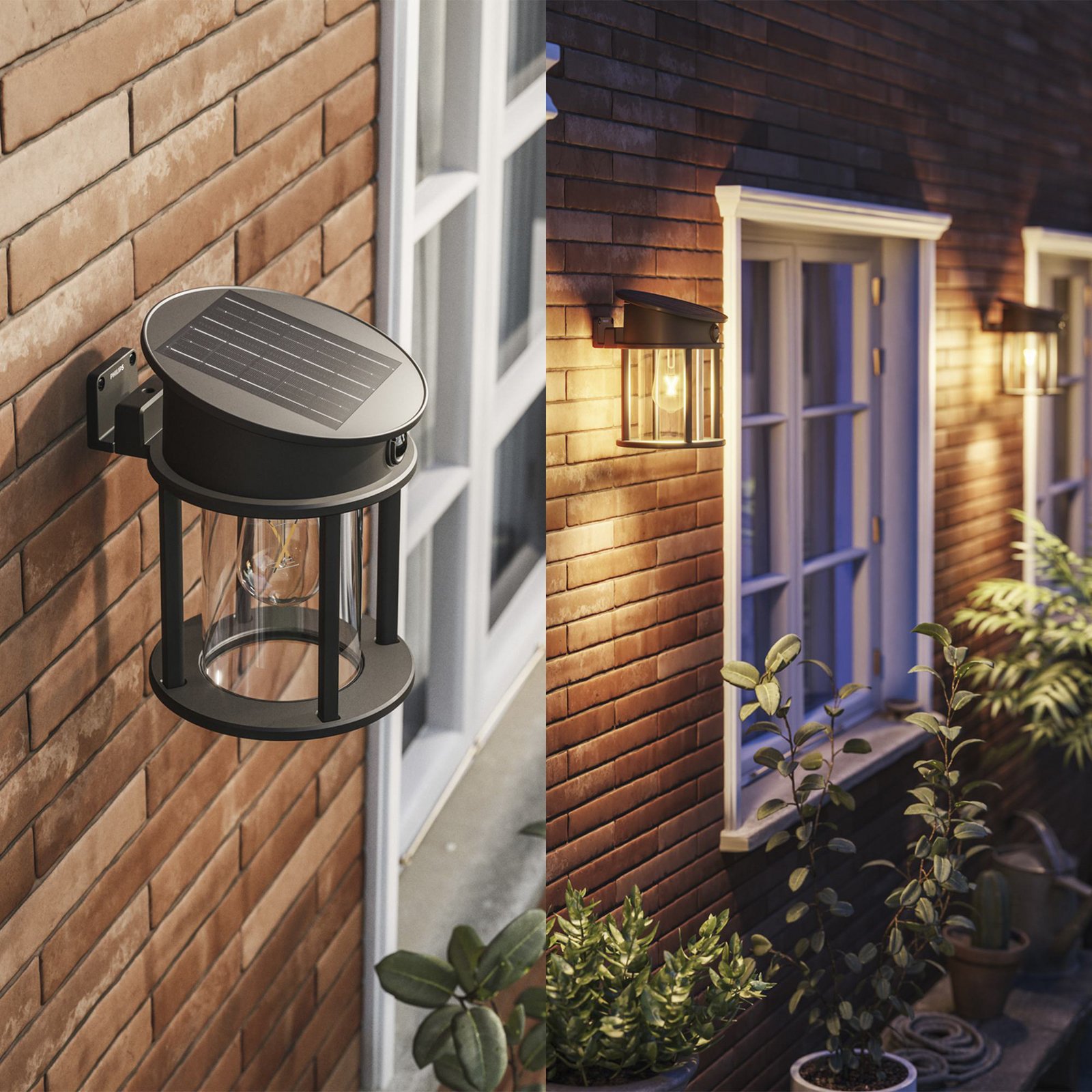 Philips LED-ulkoseinälamppu Geri UE Sensor, pyöreä, IP44