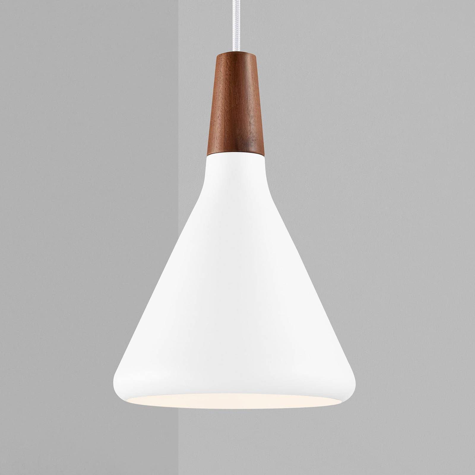 Lampa wisząca Nori Ø 18 cm, biała