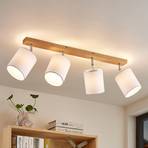 Lindby Imarin ceiling spotlight, 4-bulb, white