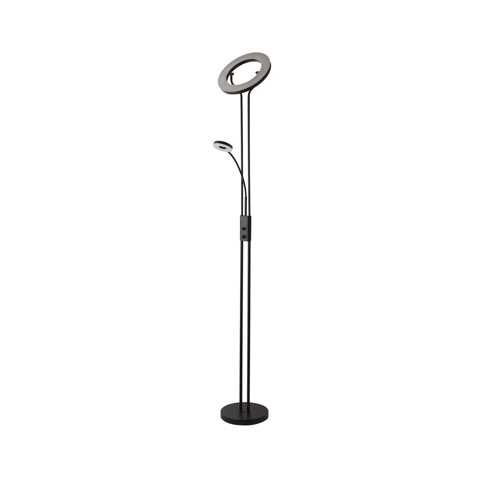 Lampa stojąca LED Mother &amp; Child, czarna, lampka do czytania, ściemniana