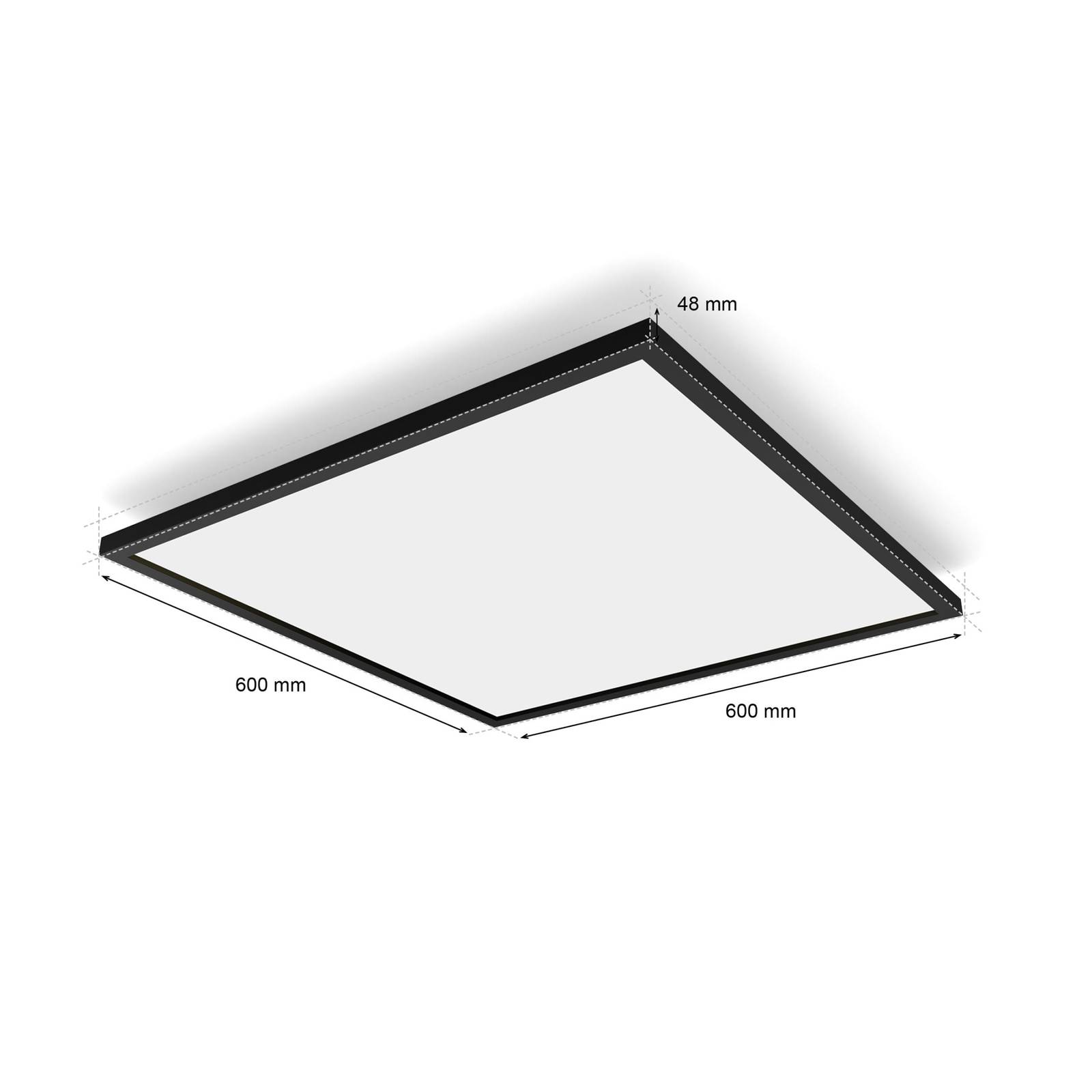 Philips Hue White Ambiance Aurelle 60x60cm czarny