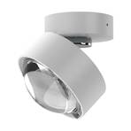Puk Mini Move LED, διαφανής φακός, λευκό ματ/χρώμιο