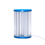 Aru LED-bordslampa, blå/klar, höjd 30 cm – Hübsch