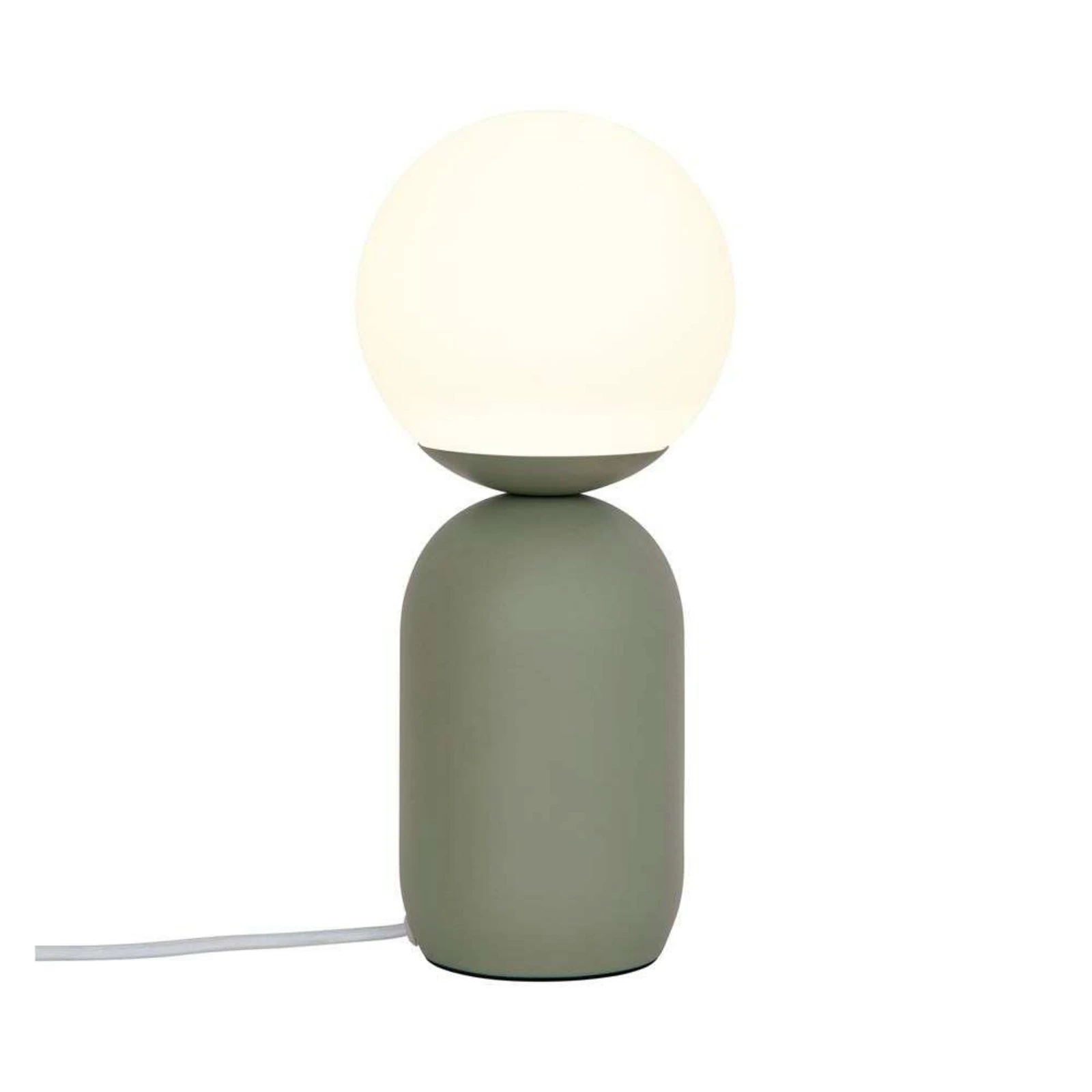 Tafellamp Notti van metaal en glas, groen