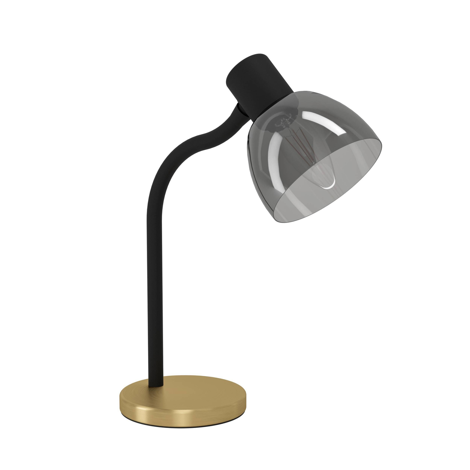 Macere table lamp, brass/black