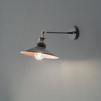Vegglampe Saglam, svart/gull, konisk, høyde 20 cm, E27