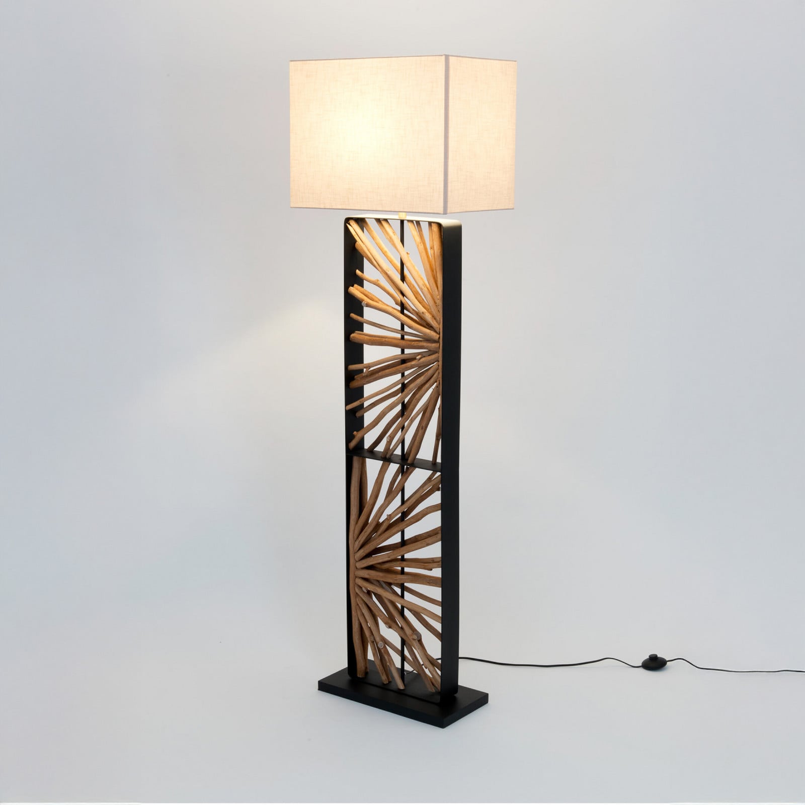 Holländer Lampadar MONTE ISOLA natur/bej înălțime 160 cm lemn/textil - Camera de zi / sufragerie - natură