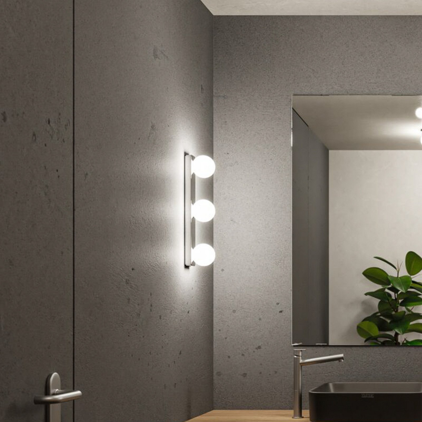 Paulmann Gove aplică IP44 G9 3 becuri crom - Camera de zi / sufragerie - modern - crom alb satinat - Sticlă