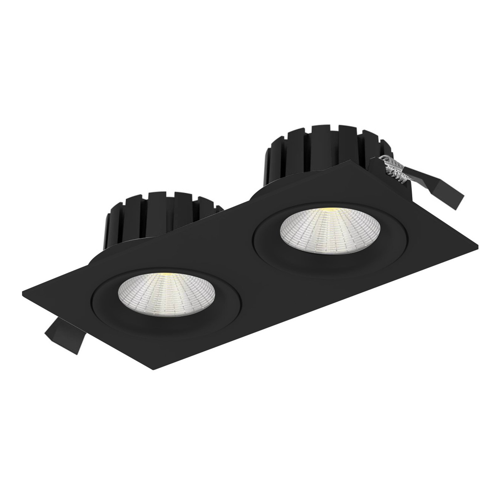 SLC DL04 Square X2 LED-Einbauleuchte, zweiflammig