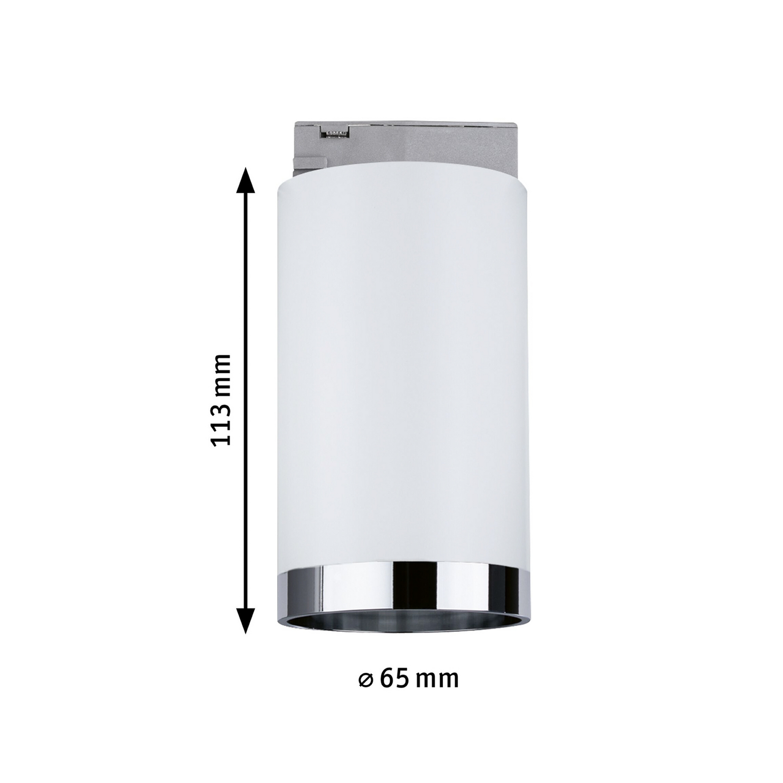 Spot pentru șină Paulmann URail Tube, alb semnal, metal, GU10