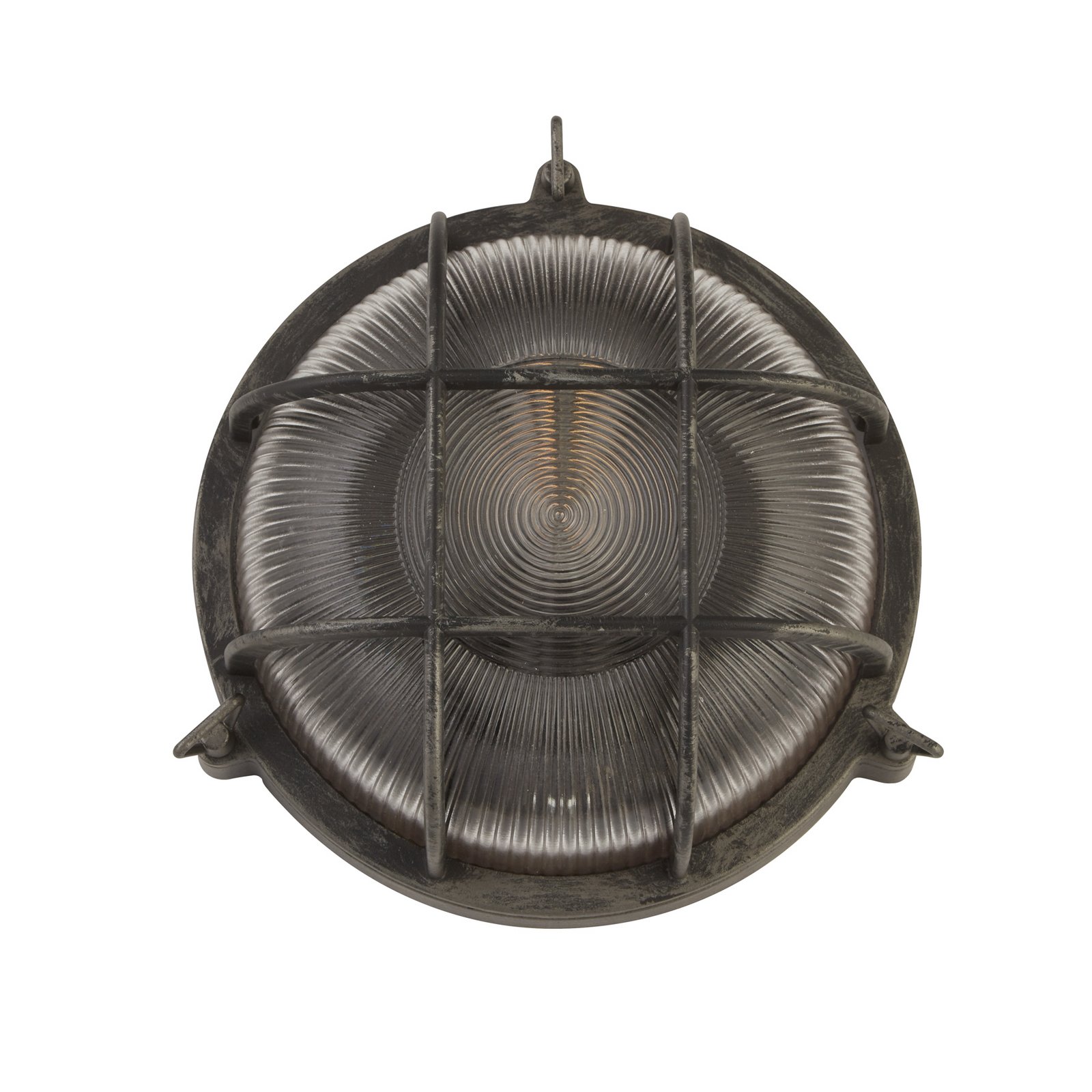 Lampe til båt Porto rund, svart-sølv