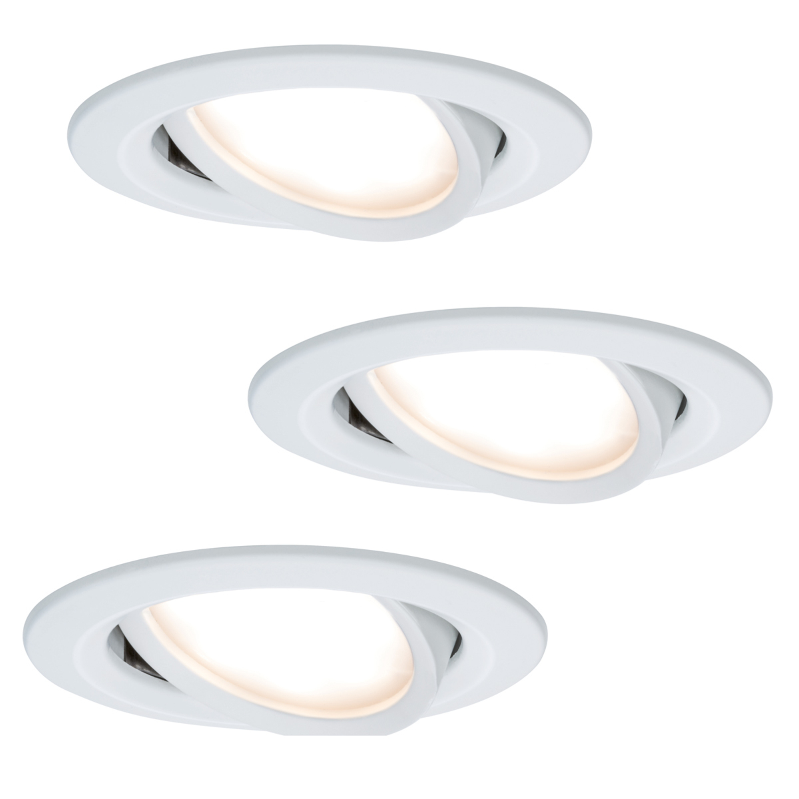 3-pakk LED innfelt lampe Coin Slim, hvit, IP23