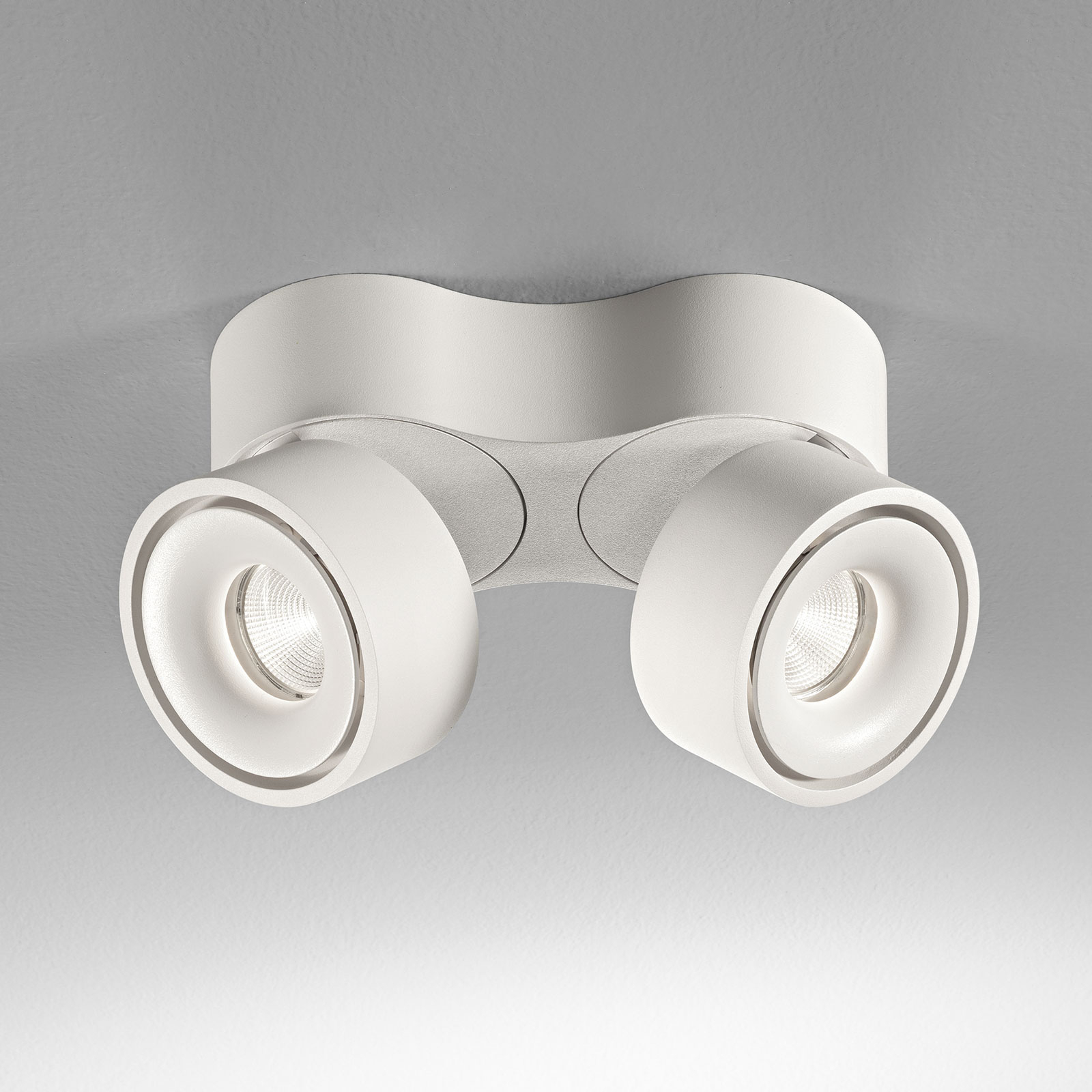 Egger Clippo Duo spot plafond LED, blanc, 2 700 K