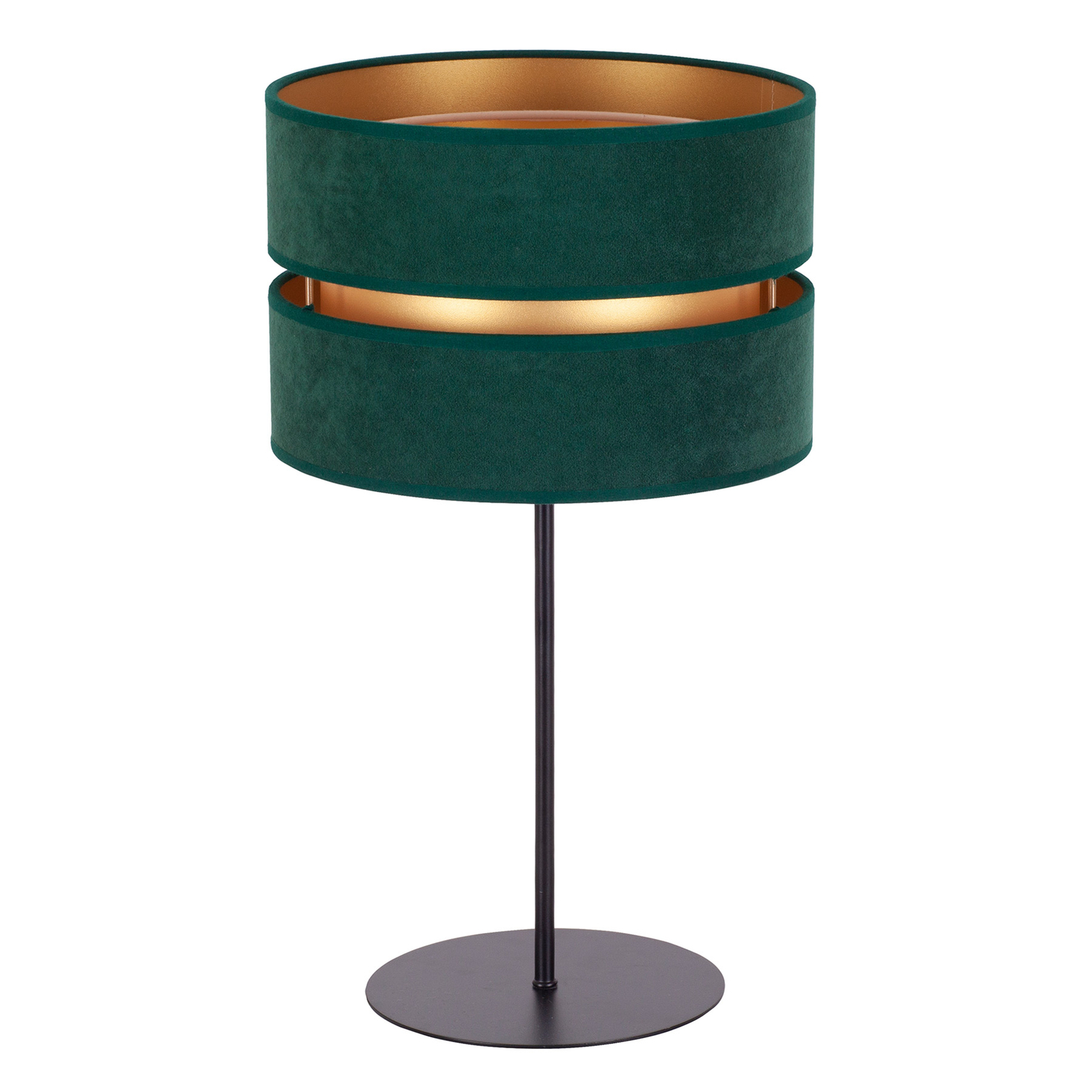Duo table lamp, green/gold, height 50 cm