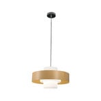 Lampă suspendată Loto, culoare nisip, Ø 45 cm, metal, sticlă, E27