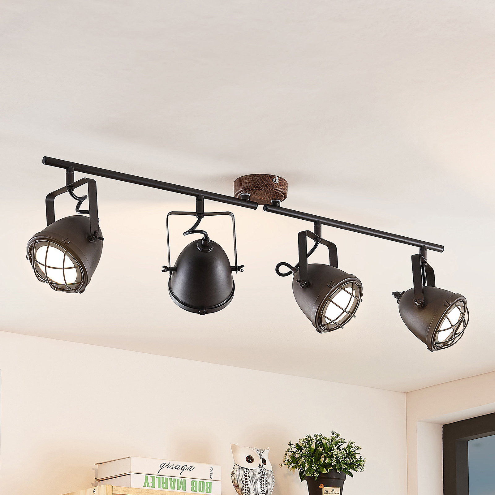 Lindby Adeon LED ceiling light, four-bulb